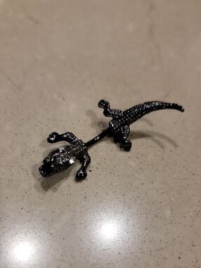 Black Alligator Reptile Belly Button Navel Cartilage Piercing 14G